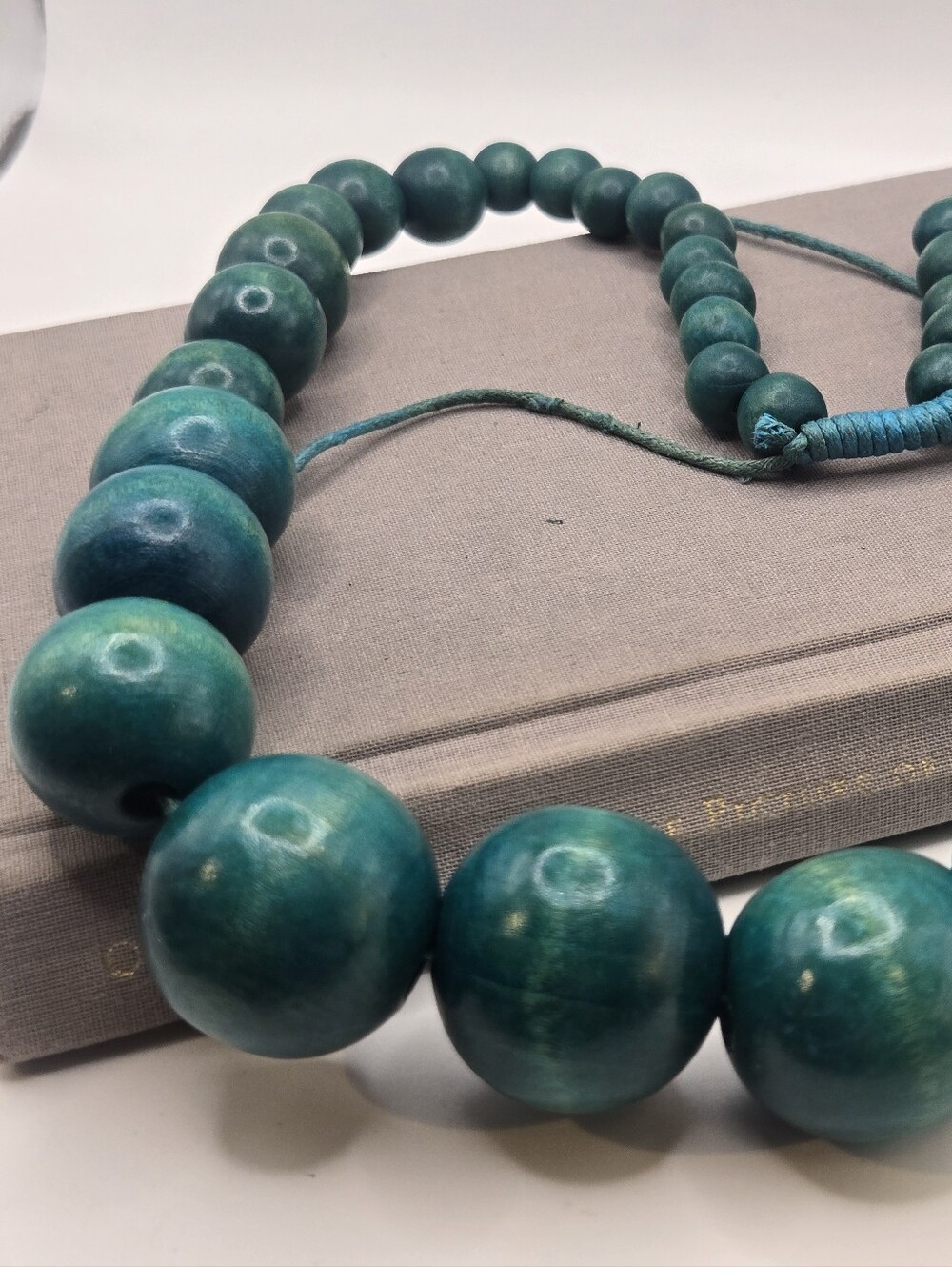 CHUNKY Wood Bead Gumball Necklace Oversize Cartoon Cosplay MAXIMALIST 80s